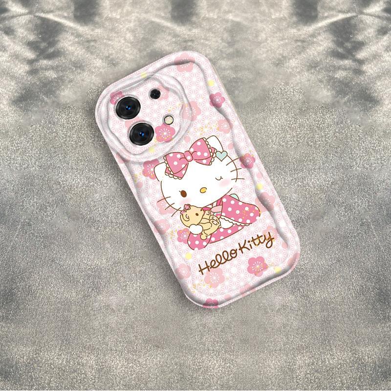 Ốp Silicon Hoạt Hình Cho Redmi Note 13 Pro 4G 5G POCO M6 Pro 4G Ốp Điện Thoại Mềm 3D Kem TPU Kitty Sinh Viên Ốp Lưng Chống Sốc