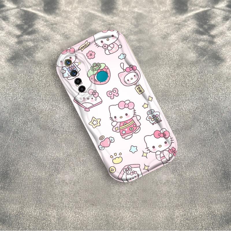 Vỏ Silicon Hoạt Hình Cho Realme 5 5i 5S 6i 3D Vỏ Điện Thoại Mềm TPU Kitty Girl Sinh Viên Chống Sốc Ốp Lưng