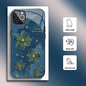 Ốp lưng cho kính cường lực IPHONE 11, 11 PRO, 11 PROMAX, PATTER HOA XANH chất lượng cao
