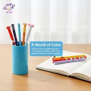 HFTOY 8 Chiếc Bút Gel Xóa Được Động Vật Văn Phòng Phẩm Trường Viết Đồ Dùng Văn Phòng Dễ Thương Tô Màu Vẽ Nhật Ký Bút Quà Tặng ~