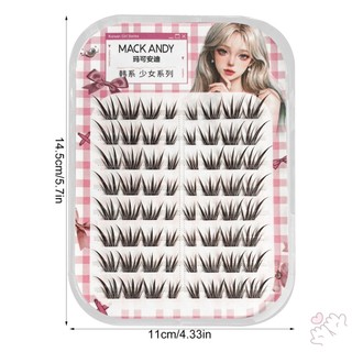 Lông mi giả kiểu cáo nâu sâu Thiết kế phân đoạn tự dính C Curl
