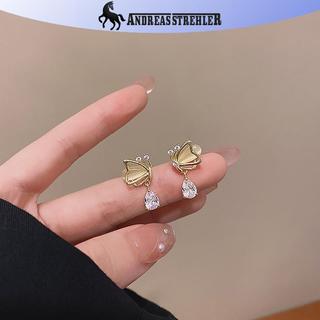 ANDREAS STREHLER Thiết Kế Sáng Tạo Bướm Opal Bông Tai Thời Trang Giọt Nước Zircon Mặt Dây Chuyền Bông Tai Nữ Lãng Mạn Quà Tặng Ngày Lễ Tình Nhân VN