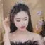 E-WOITD Tính Khí Thanh Lịch Pha Lê Bướm Tóc Vòng Thời Trang Hàn Quốc Ngọt Ngào Chống Trơn Trượt Tiệc Cưới Phụ Kiện Tóc E-WOITD