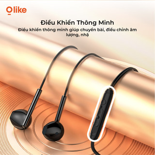 Olike E201 Tai Nghe Có Dây 3.5mm Có Mic, Điều Khiển Nhạc, Chất Liệu TPE, Dùng Cho Điện Thoại Laptop PC