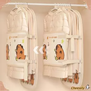 Bảng lưu trữ hoạt hình CHEESELY cho quần áo, Túi đựng quần áo có thể gập lại, Túi đựng quần áo đa chức năng có thể tái sử dụng dung tích lớn