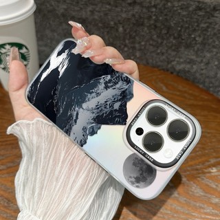 Ốp lưng silicone cao cấp in họa phong cảnh núi tuyết, bền đẹp được giới trẻ nam Bảo Camera iPhone 17/16/15/14/13/12/11