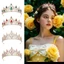 Băng đô pha lê SHUPUN, Vương miện vương miện vương miện cô dâu hợp kim có thể điều chỉnh, Thanh lịch lấp lánh đính đá đám cưới Phụ kiện tóc Cuộc thi hiển thị