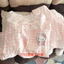 Bộ đồ ngủ bộ đồ mặc nhà ngọt ngào họa tiết hoạt hình vải cotton mây, dài tay quần dài, dành cho mùa xuân thu