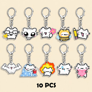 Funny Cat Character Keychain Student Gift Bag Women's Bag Cute Things Gift For Best Friends Wholesale Gifts Kitty