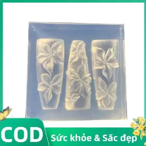 Trong Kho Trong Suốt Lily Hoa Móng Tay Nghệ Thuật Khuôn DIY Silicone Mẫu Cá Tuyết