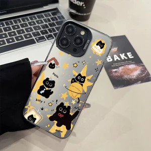 Ốp lưng iPhone hình ngôi sao mèo IMD phù hợp cho iPhone 17 16 15 14 13 12 11 Pro Max Plus X Xr Xs Max 7 8 Plus