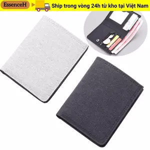 ESSENCEH Nam Ví Ngắn Dây Kéo Thời Trang Nhỏ Đa Năng