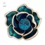 HNKMP Xanh Kim Cương Giả Camellia Hoa Thổ Cẩm Dành Cho Nữ Men Pin Thanh Lịch Ve Áo Chân.