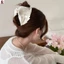 Lớn Thêu Ren Cá Mập Kẹp Tóc Vuốt Cho Nữ Thoải Mái Không Trơn Trượt Mùa Xuân Phụ Kiện Tóc