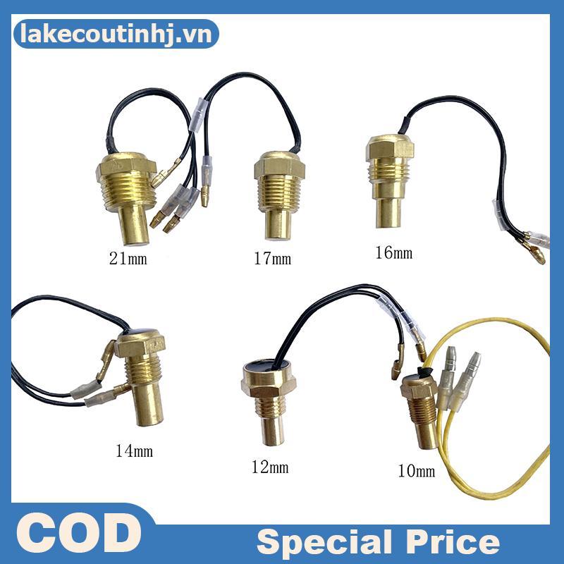 Lu 1PC 12V / 24V 10MM 12MM 14MM 16MM 17MM 21MM Cảm Biến Nhiệt Độ Nước Đa Năng Cảm Biến Nhiệt Độ Ô Tô Đồng Hồ Đo Nhiệt Độ Nước tinhj