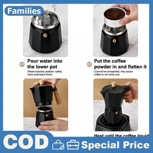 Bếp Nhôm Espresso Moka Pot Express Máy Pha Cà Phê Percolator Ý Cổ Điển Máy Cà Phê Mocha