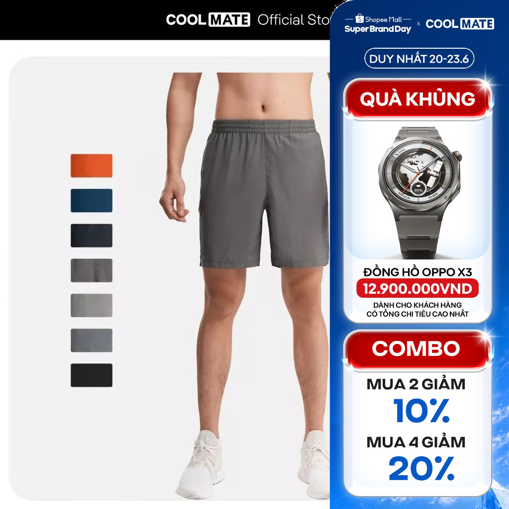 [MUA 4 GIẢM 20%]Quần thể thao nam ULTRA SHORT 7'' thoáng khí dễ vận động Coolmate