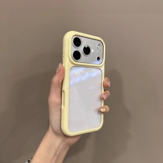 Sang Trọng Kem Thả Keo Cửa Sổ Lớn Ốp lưng iPhone17 16 15 14 13 12 11 Pro Max Chống Sốc Bảo Vệ Camera Ốp Lưng Cứng Chống Rơi