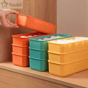 Giỏ đựng mỹ phẩm YUUKII, Hộp đựng đồ để bàn phân vùng bền bỉ, Hộp đựng đồ ăn bằng nhựa đa năng bền bỉ