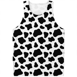 Áo ba lỗ in họa tiết bò Camo thời trang, Áo Vest thường ngày đi biển không tay mùa hè, thoáng khí mềm mại mát mẻ