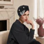 SHUPUN Đính Hạt Mũ Turban, Ngọc Trai Thoáng Khí Đính Hạt Đầu Hoa Quấn, Hợp Thời Trang Nhẹ Co Giãn Mũ Bonnet Nữ