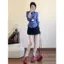 Áo sơ mi nữ màu xanh trơn eo dài tay nữ công sở nữ OL Work Top Áo sơ mi đồng phục