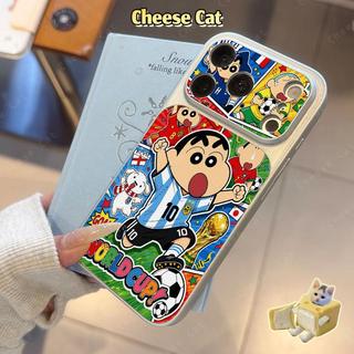 Ốp Bảo Vệ Da World Cup Bóng Đá Bé Trai Cho iPhone 13 14 15 Plus 16 17 Pro Max XR Xs Max 11 12 Pro