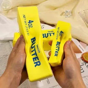AMBU Butter Stick Bóp Đồ chơi, Đồ chơi kẹp giảm căng thẳng tăng chậm, Thư giãn tay Phô mai mô phỏng thực phẩm Fidget Đồ chơi quà tặng