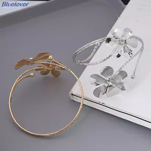 Bluelover Bohemian Bướm Lá Quyến Rũ Trên Vòng Tay Tay Dây Xích Kim Loại Rỗng Ra Họa Tiết Hình Học Retro Cánh Tay Vòng Tay Cơ Thể Vòng Tay Mới