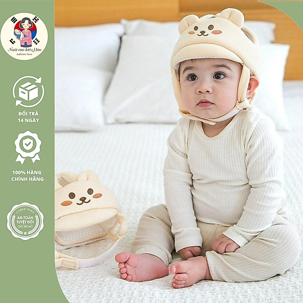 Mũ Bảo Hiểm Bảo Vệ Đỡ Đầu Tập Đi Tập Bò Nón Chống Ngã Va Đập Cho Bé Từ 6 Tháng Nuoiconkieuhan