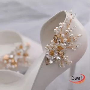 DWEL 2 Chiếc (1 Đôi) Quyến Rũ Giày Có Thể Tháo Rời Cao Gót / Giày Bốt Phụ Kiện Giày Cô Dâu Pha Lê Hoa