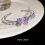 Siêu Nhấp Nháy Zircon Bướm Hai Lớp Mở Vòng Tay Phong Cách Hàn Quốc Tính Khí Ngọt Ngào Phù Hợp Với Vòng Tay Nhẹ Sang Trọng Cao Cấp Nữ