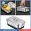 Hộp Bento, Bento bằng thép không gỉ, Thiết kế có kẹp có thể khóa, Hộp đựng đồ ăn trưa cho người lớn và trẻ em