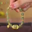 < Honeyba > Thời Trang Sáng Tạo Hoa Sen Mặt Dây Chuyền Luy Đính Hạt Vòng Tay Vintage Ánh Sáng Sang Trọng Handmade Trang Sức Lắc Tay Cho Nữ Bé Gái Quà Tặng Sinh Nhật Đẹp