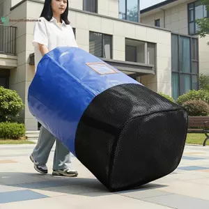 BeautifulHomeA Cán Di Chuyển Túi Bảo Quản Hạng Nặng Thiên Tính Đáy Cửa Sổ Trong Suốt Có Thể Gập Lại Cho Quần Áo Ngoài Mùa Chăn Lưu Trữ Vận Chuyển VN