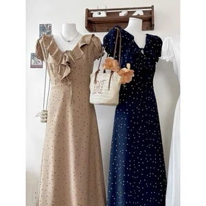 ĐẦM Maxi Chấm Bi Phối Bèo Đơn Giản Mà Đẹp Có BIGSIZE ĐẾN XXL HIYU 66 STORE