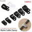 YUJUNI 100 Chiếc Kẹp Cáp Nylon Kim Loại Phụ Kiện Điện Bền Chất Lượng Cao Lắp Ống Sửa Chữa
