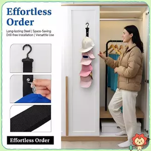8 Kẹp Nắp Giá Đỡ Tủ Quần Áo Tổ Chức Treo Tường Cửa Đấm Mũ Miễn Phí Ra Tiết Kiệm Không Gian Để Bảo Quản Phòng Ngủ