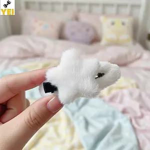 < YEI > 10 Chiếc Mùa Đông Sang Trọng Y2K Star BB Kẹp Tóc Cho Nữ Kẹp Tóc Dễ Thương Lông Tơ Bên Nổ Kẹp Mũ Đội Đầu Thời Trang Phụ Kiện Tóc Mới