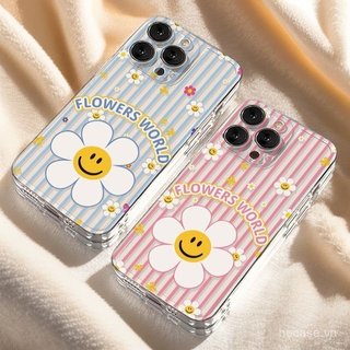 Ốp Điện Thoại Cặp Đôi Hoa Hướng Dương Sọc Phong Cách Mới Thích Hợp Cho iPhone 16promax 16 15 14 pro max 14plus xr xs 13 12 11 promax 17promax 15pro Vỏ Bảo Vệ Chống Sốc