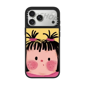 Từ Tính Dễ Thương Pouting Girl Gương Cứng Ốp Lưng Điện Thoại IPhone 15 14 13 12 11 16 Plus 17 Pro Max 17 Vỏ Chống Sốc Không Khí