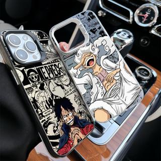 Dành cho iPhone 17 Pro Max 16 Pro / 15 14 13 12 11 XS Max "Gear 5 Luffy" Vỏ điện thoại mờ cứng / iPhone 12 11 X Xr 7 8 SE Vỏ mềm chống sốc Vỏ iPhone