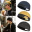 CATMALLER88 Mũ Docker không vành, Mũ Cotton Hip Hop Beanie Street, Denim giặt thời trang có thể điều chỉnh màu trơn Mũ vòm cổ điển dành cho nam nữ