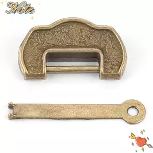 Ổ khóa chạm khắc Trung Quốc NOTE1​, Thiết kế chạm khắc​ Khóa móc cổ điển bằng đồng​, Khóa tủ cổ điển hợp kim kẽm cỡ nhỏ kiểu cổ điển​ Dành cho hộp trang sức và ngăn kéo