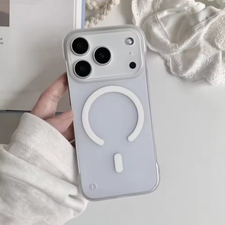[JLK] Ốp điện thoại từ tính mờ không khung siêu mỏng cho iPhone 17 Air 16 15 14 Pro Max Plus Vỏ PC cứng không viền mờ