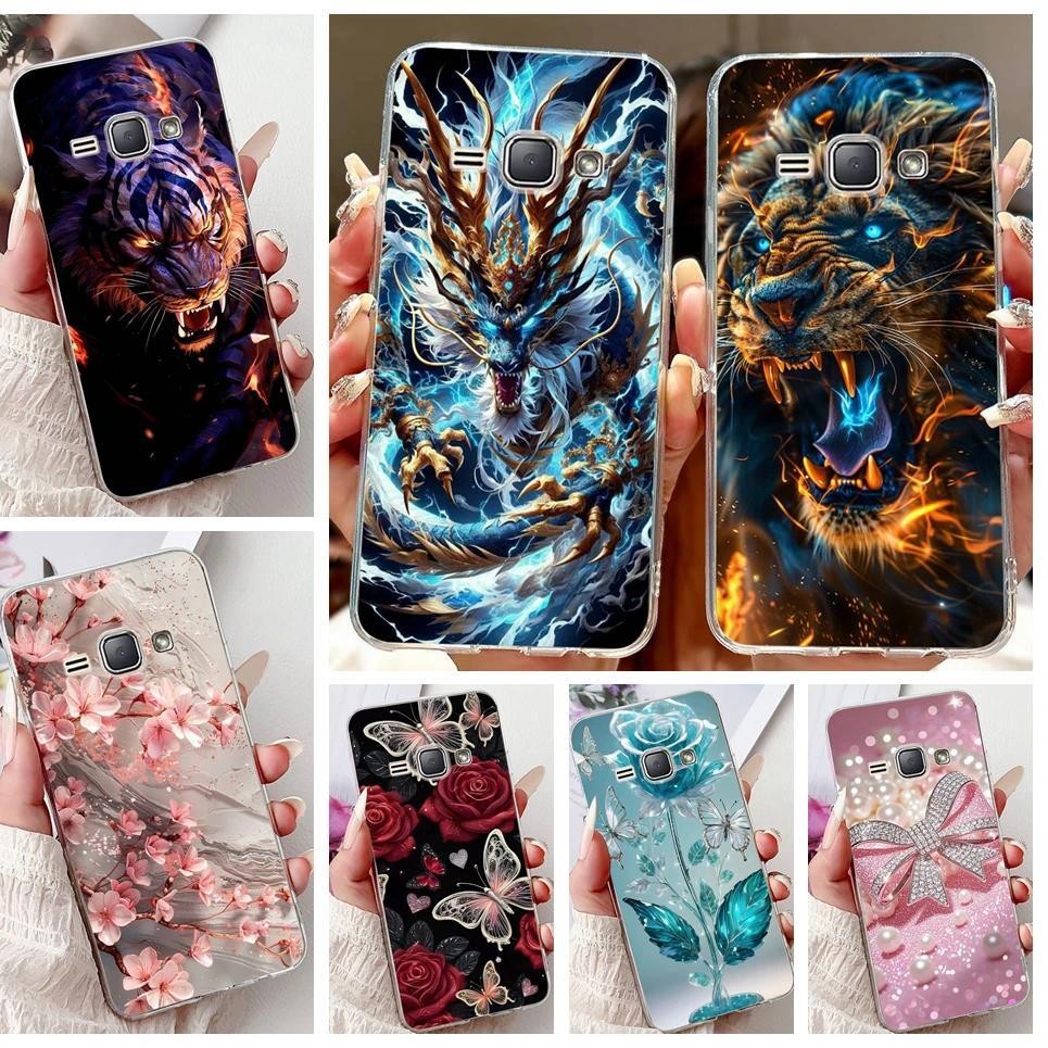 Ốp Lưng Cho Samsung Galaxy J1 2016 Ốp lưng Samsung J1 Mini Coque Hoa Bướm Rồng Động Vật Mờ Ốp Lưng Mềm