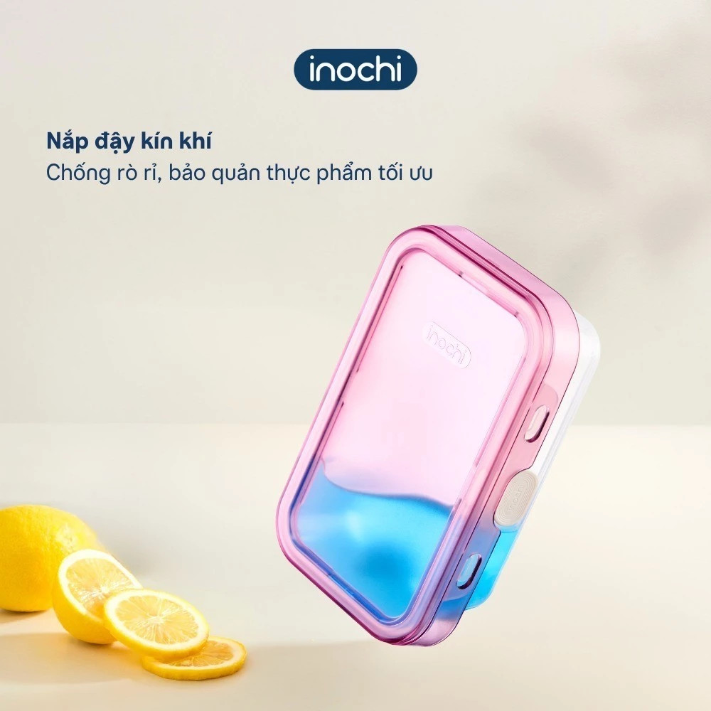[MỚI VỀ] Hộp thực phẩm nút nhấn Inochi size 500ml và 1000ml nhựa an toàn