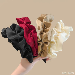 Lợn Scrunchy Xếp Ly Cao Cấp Cho Tóc Xù và Mở Rộng Nấm Cạnh Đầu Pháp