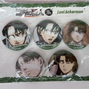 Bộ huy hiệu 5 chiếc kỷ niệm 10 năm Attack on Titan | Bộ sưu tập chốt 58mm Levi