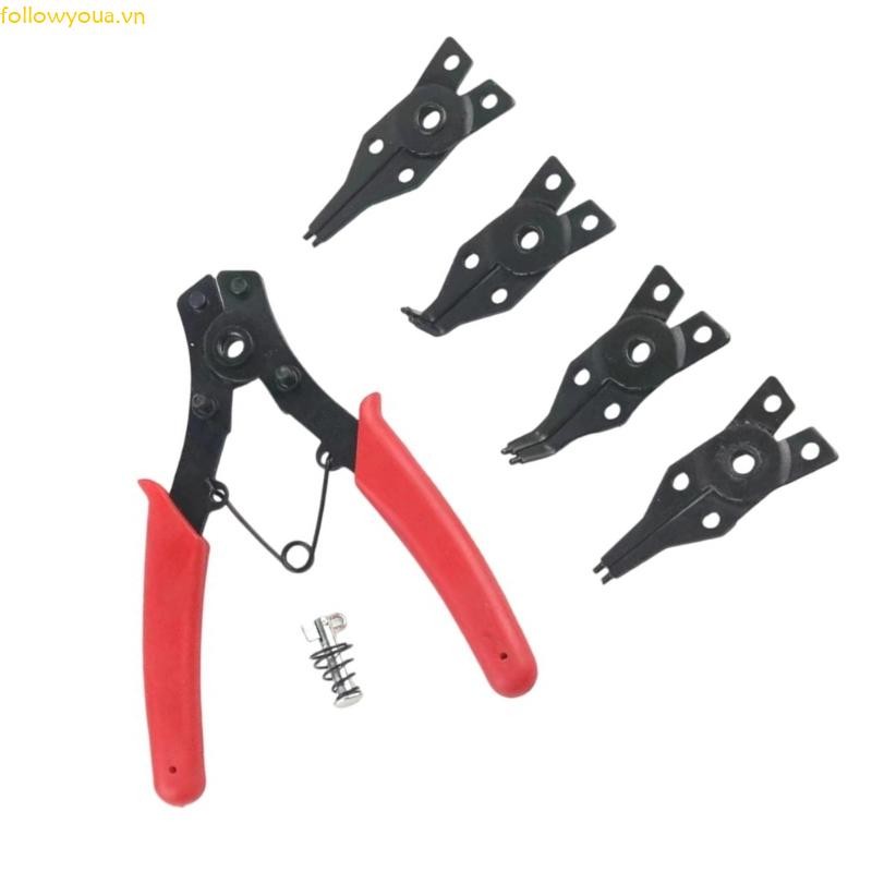 Fol 4 trong 1 Snap Nhẫn Kìm Circlip Kìm Bên Trong Bên Ngoài Chịu Lực Cho Nhẫn